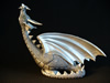 Pewter Finished Dragon Oil Candle