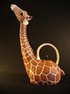Giraffe Teapot with bird on lid